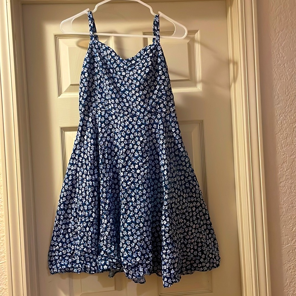 Navy floral cami dress